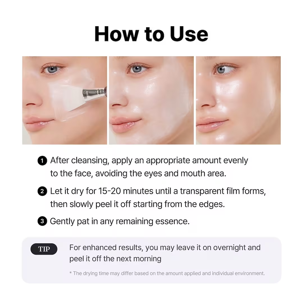 PDRN Exosome Skinplaning Glaze Mask with Collagen & Peptide