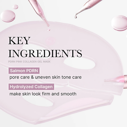 PDRN Infused Pink Collagen Gel Mask - Pack of 4